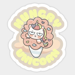 Hungry Unicorn Sticker